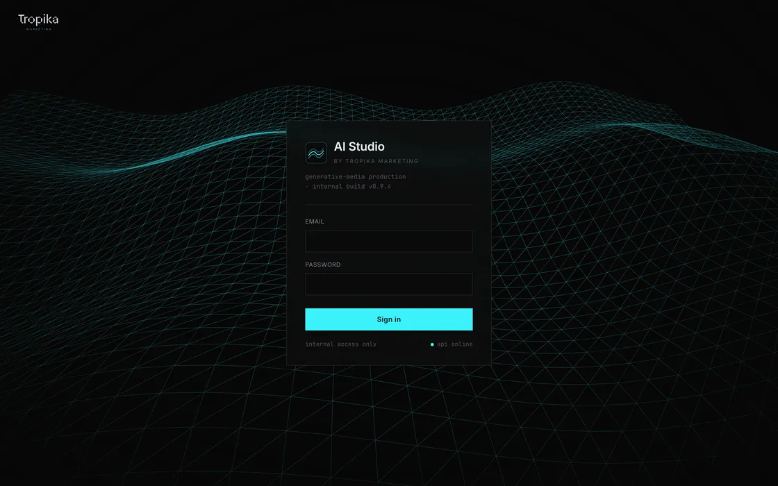 The AI Studio login screen